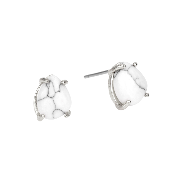 White Howlite Gemstone Earrings